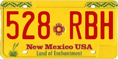 NM license plate 528RBH