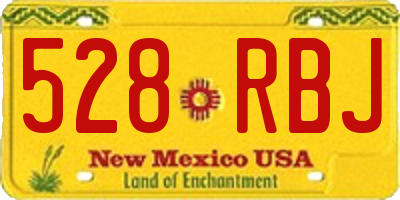 NM license plate 528RBJ