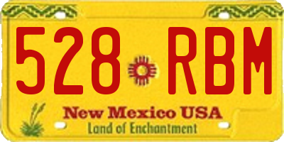 NM license plate 528RBM