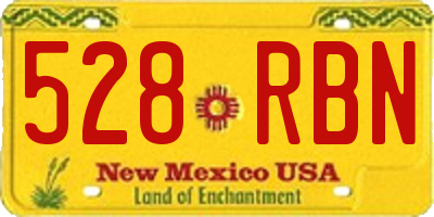 NM license plate 528RBN