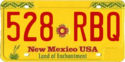 NM license plate 528RBQ