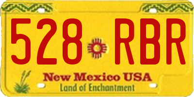 NM license plate 528RBR
