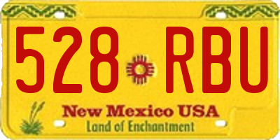 NM license plate 528RBU