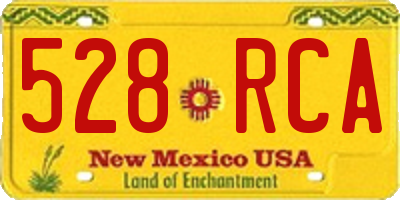 NM license plate 528RCA