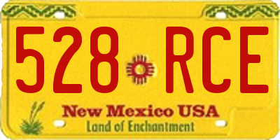 NM license plate 528RCE