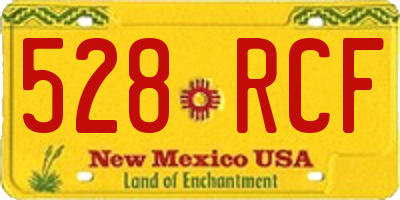 NM license plate 528RCF