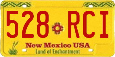 NM license plate 528RCI
