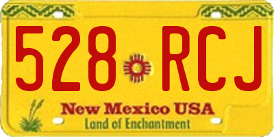 NM license plate 528RCJ