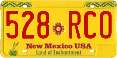 NM license plate 528RCO