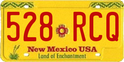 NM license plate 528RCQ