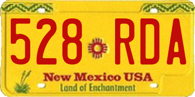 NM license plate 528RDA