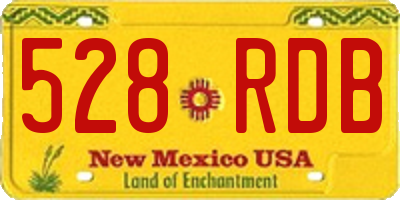 NM license plate 528RDB