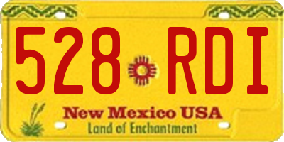 NM license plate 528RDI