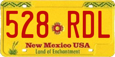 NM license plate 528RDL