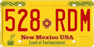 NM license plate 528RDM