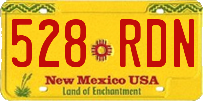 NM license plate 528RDN