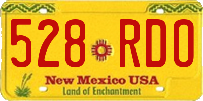 NM license plate 528RDO