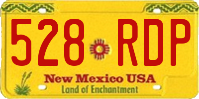 NM license plate 528RDP