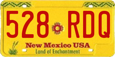 NM license plate 528RDQ
