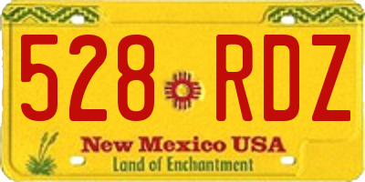 NM license plate 528RDZ