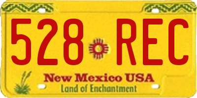 NM license plate 528REC