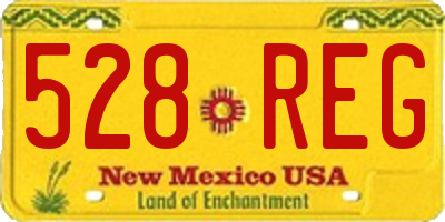 NM license plate 528REG