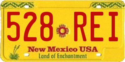 NM license plate 528REI