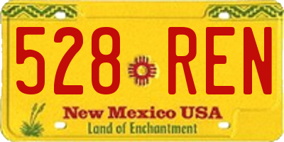 NM license plate 528REN