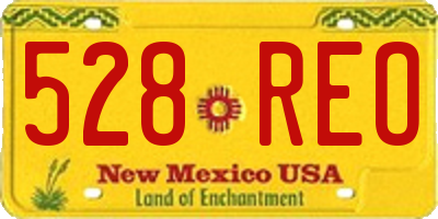 NM license plate 528REO