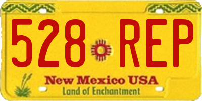 NM license plate 528REP
