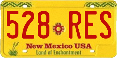 NM license plate 528RES