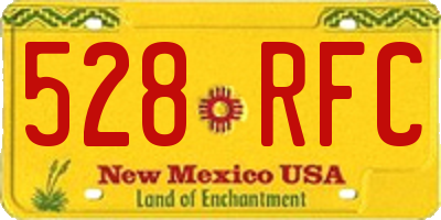 NM license plate 528RFC