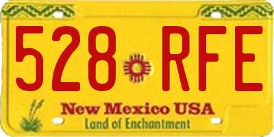 NM license plate 528RFE