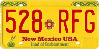 NM license plate 528RFG