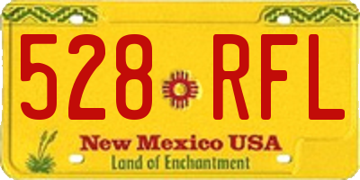 NM license plate 528RFL