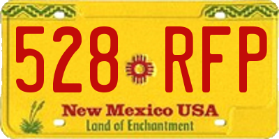 NM license plate 528RFP