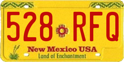 NM license plate 528RFQ