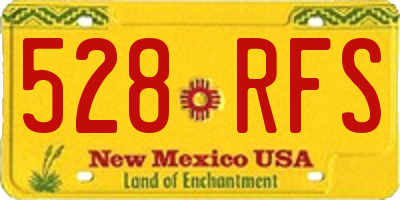 NM license plate 528RFS