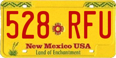 NM license plate 528RFU