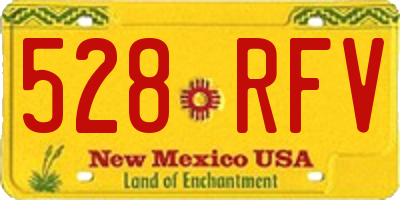 NM license plate 528RFV