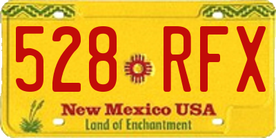 NM license plate 528RFX