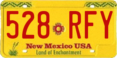 NM license plate 528RFY