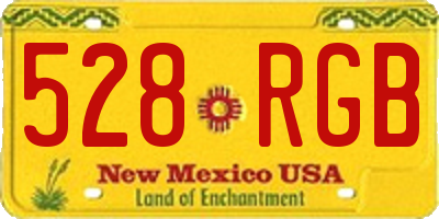 NM license plate 528RGB