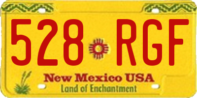 NM license plate 528RGF