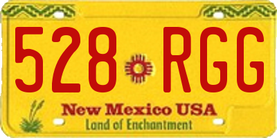 NM license plate 528RGG