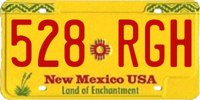 NM license plate 528RGH