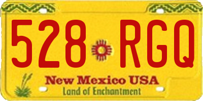 NM license plate 528RGQ