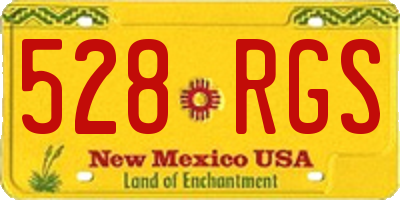 NM license plate 528RGS