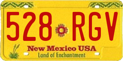 NM license plate 528RGV