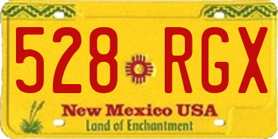 NM license plate 528RGX
